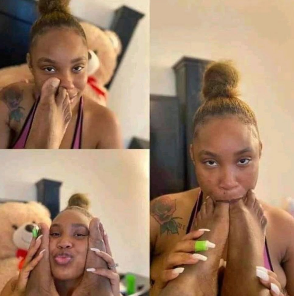 Owner of this leg is not a broke guy, see what this slay queen caught doing
