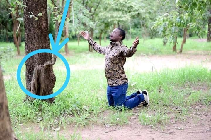 Look what was spotted when Bushiri was praying