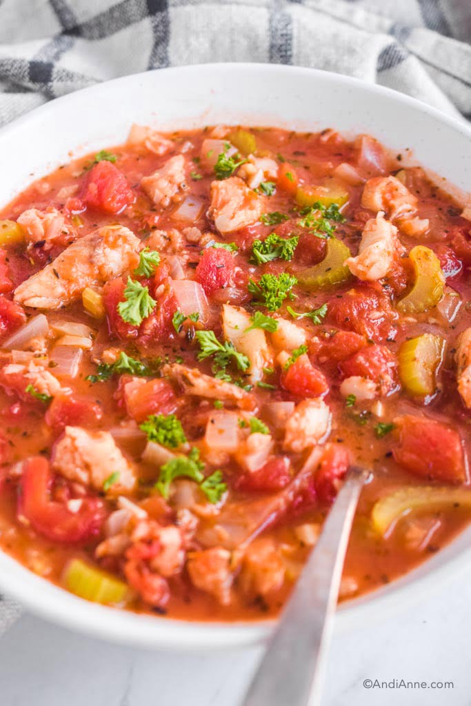 Easy Tomato Cod Soup