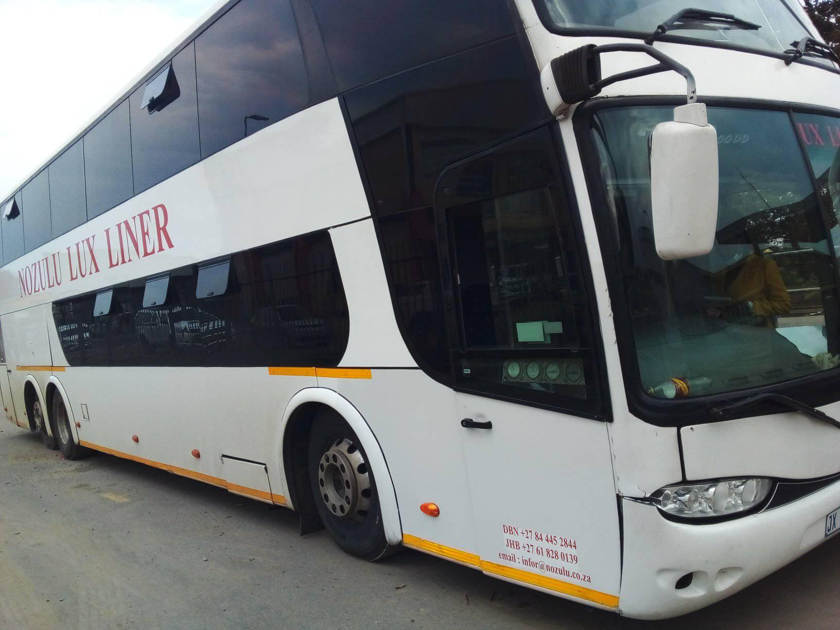 Nozulu Lux Liner coach on fire in Durban